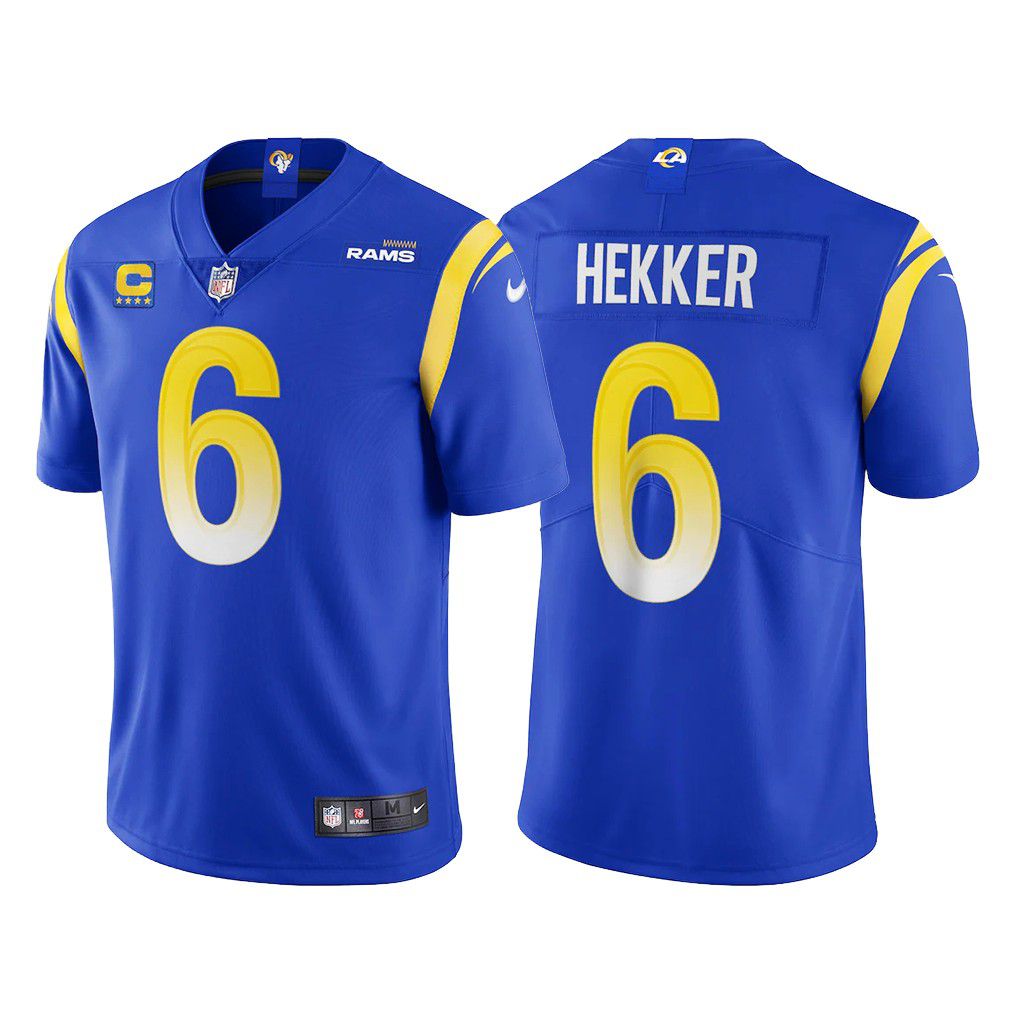 Men Los Angeles Rams #6 Johnny Hekker Nike Royal Vapor Limited NFL Jersey